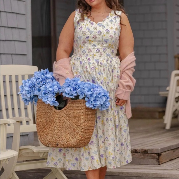 JessaKae midi floral Nantucket dress 1xl - Picture 2 of 3